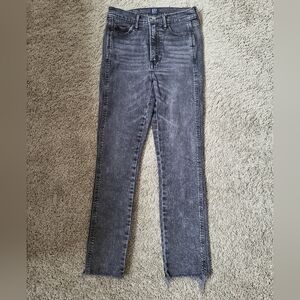 Gap cigarette straight jeans black size 00 /24R